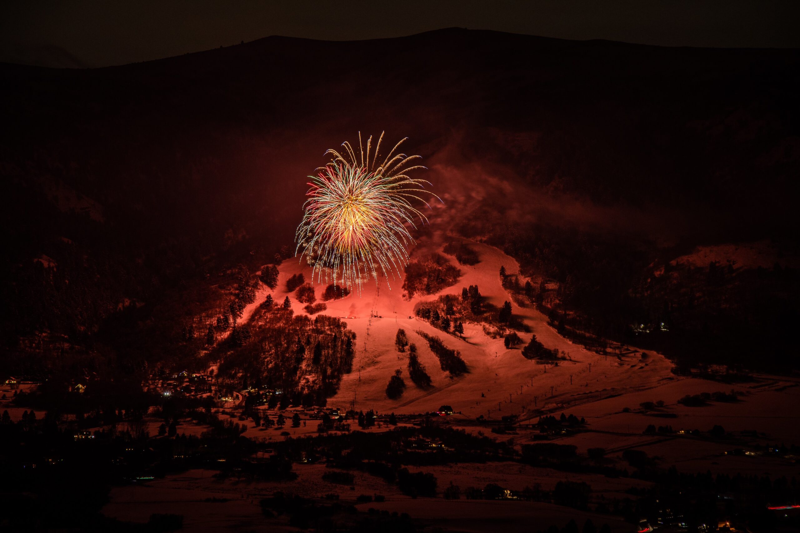 New Year's Eve Party at Nordic Valley. Fireworks, torchlight parade, live music, and more