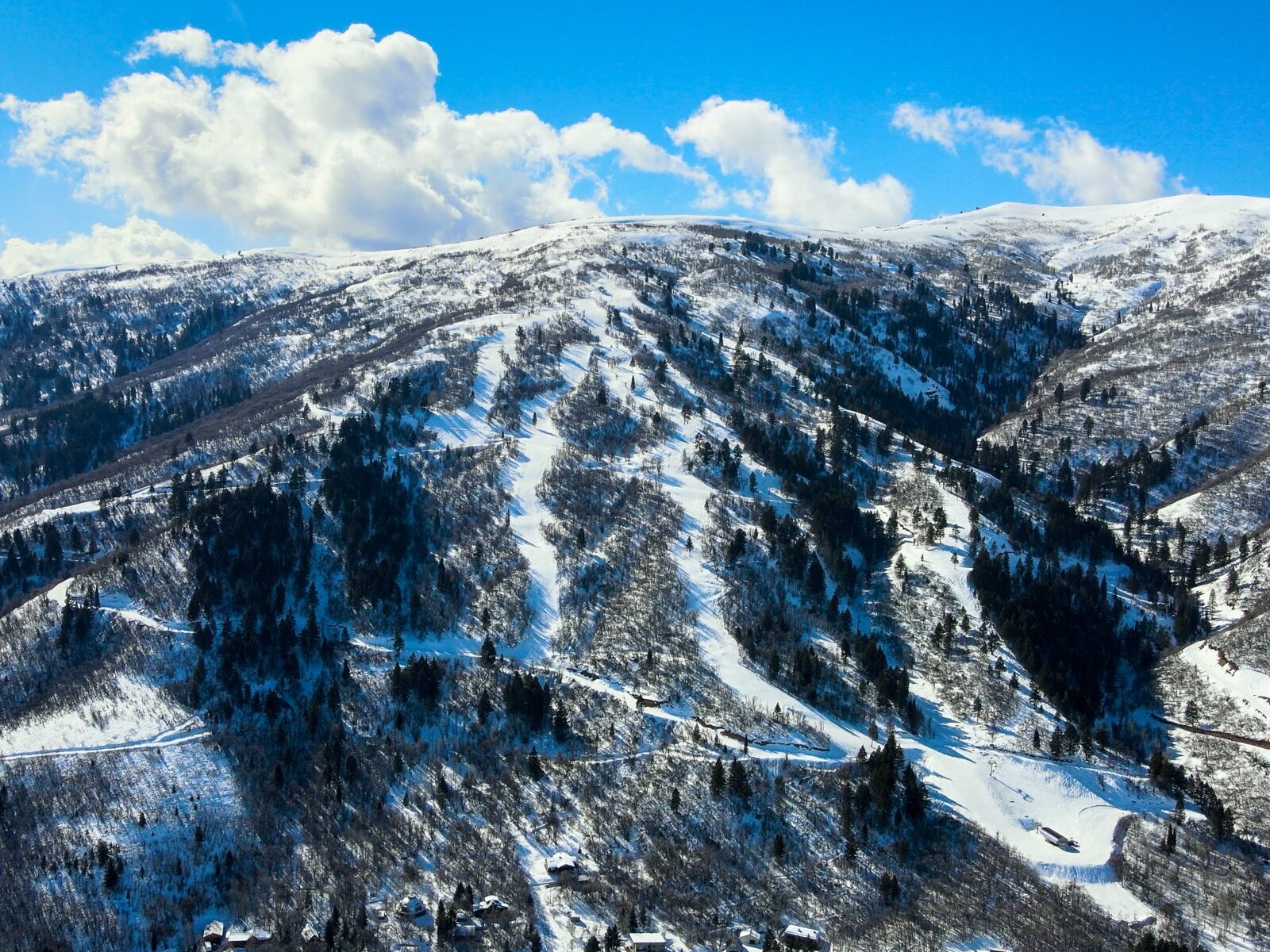 Nordic Valley Ski Resort aerial view in Utah